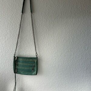 Rebecca Minkoff Teal Leather Zipper Crossbody Bag